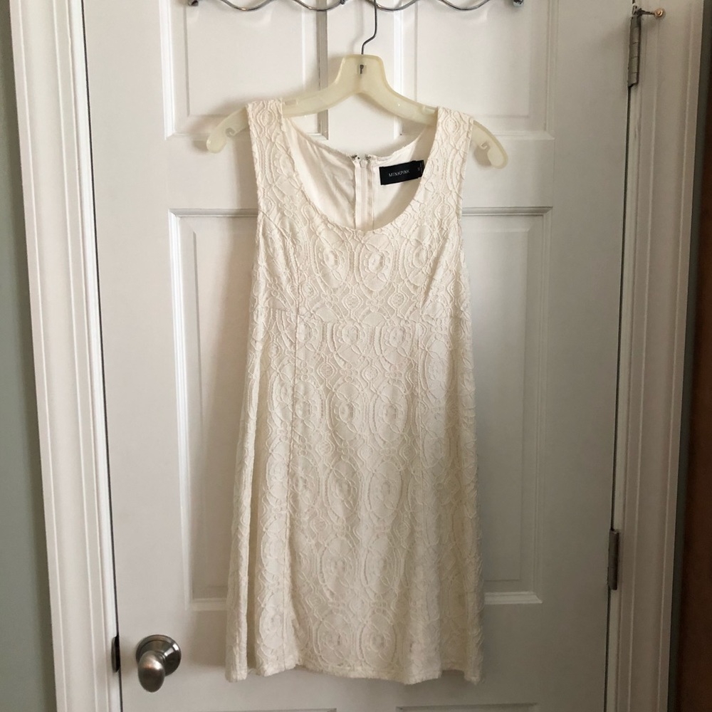 MINK PINK ivory lace dress